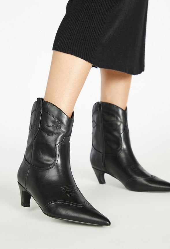 Whitley Western Bootie Black