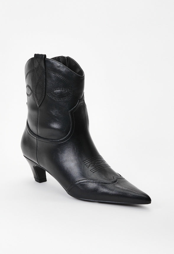 Whitley Western Bootie Black