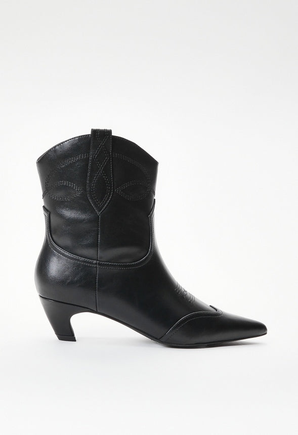 Whitley Western Bootie Black