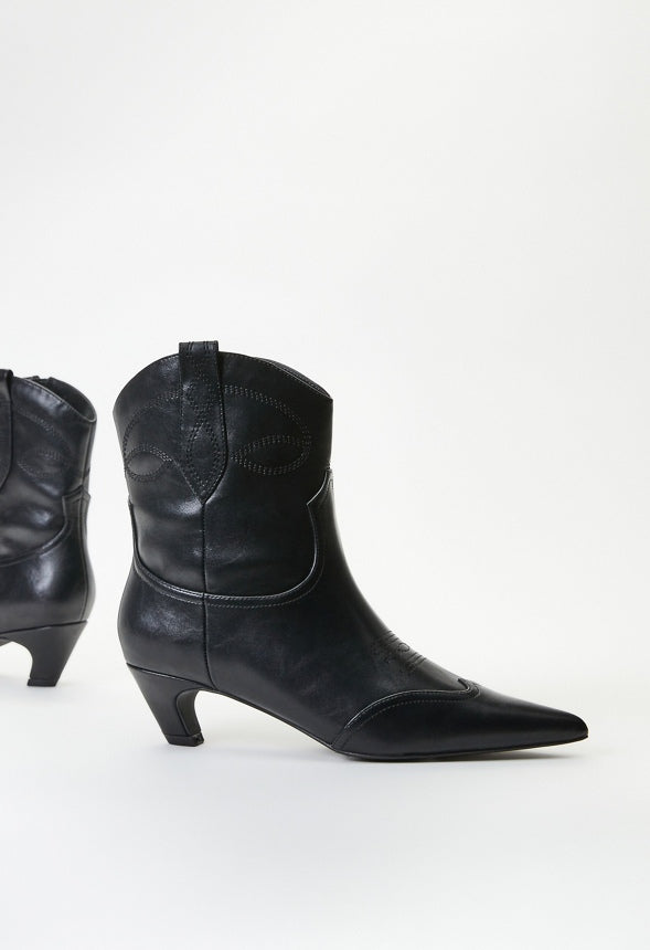 Whitley Western Bootie Black