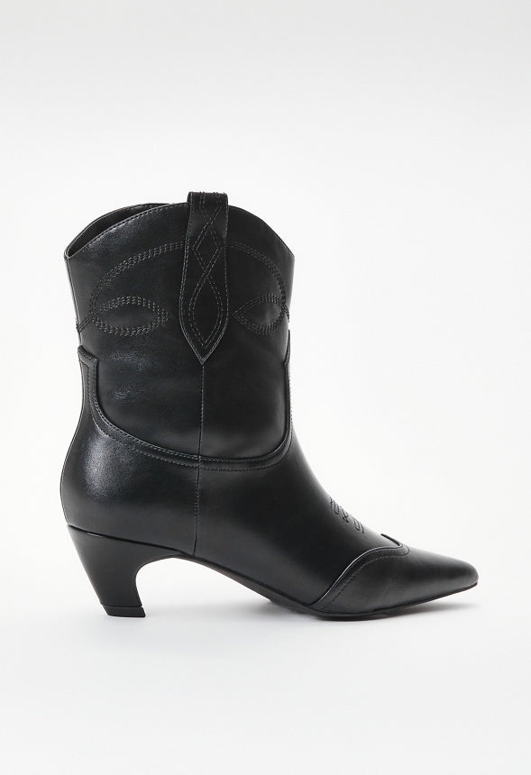 Whitley Western Bootie Black