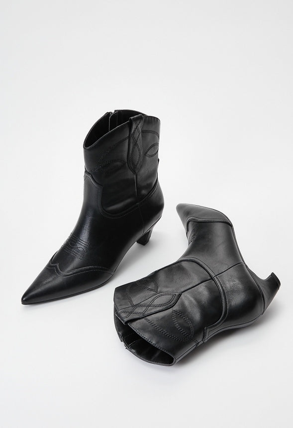 Whitley Western Bootie Black