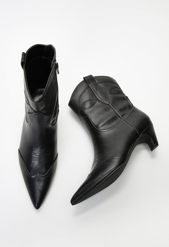 Whitley Western Bootie Black