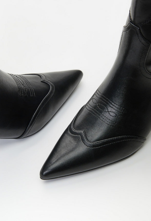 Whitley Western Bootie Black