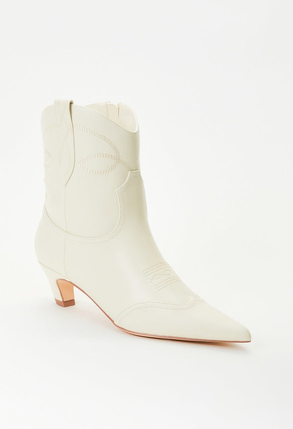 Whitley Western Bootie Birch White