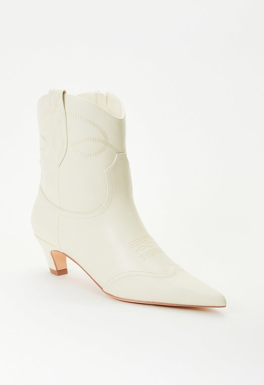 Whitley Western Bootie Birch White