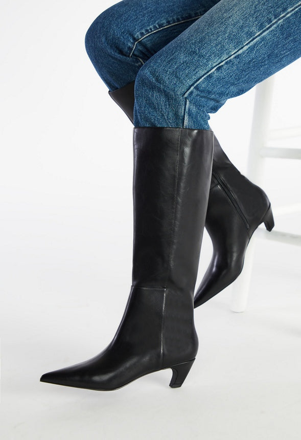 Hattie Heeled Boot Black