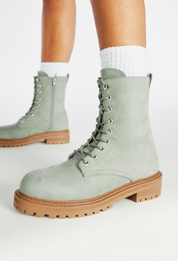 Briar Lace Up Bootie Seagrass Green