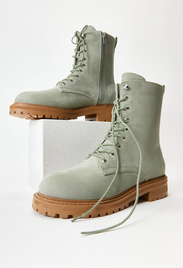 Briar Lace Up Bootie Seagrass Green