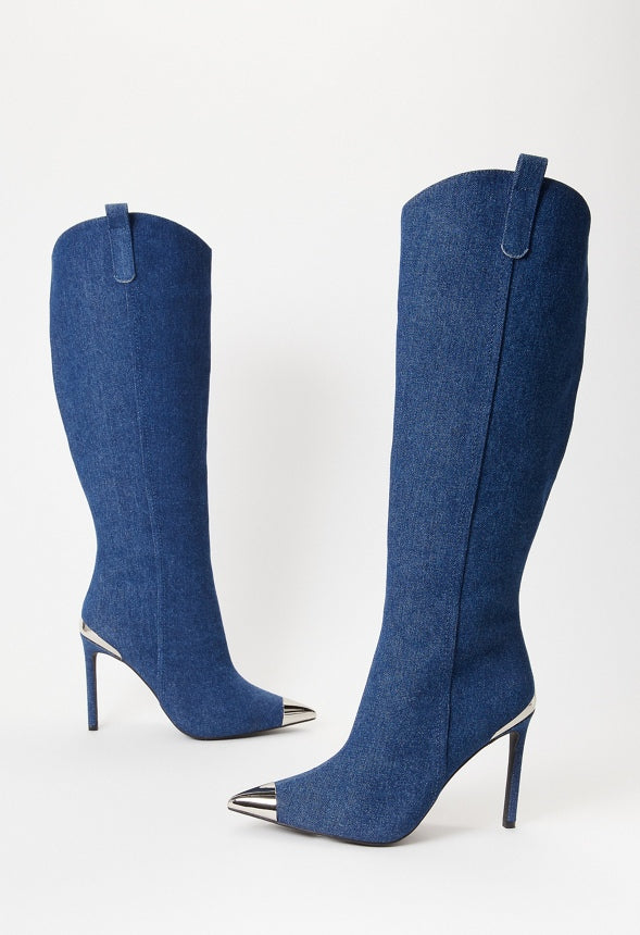 Melody Western Boot Dark Denim