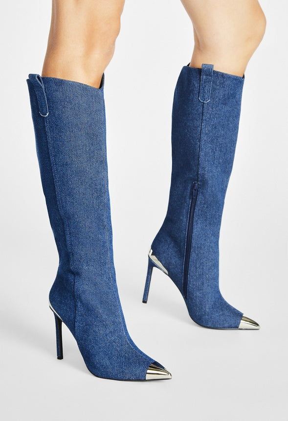 Melody Western Boot Dark Denim