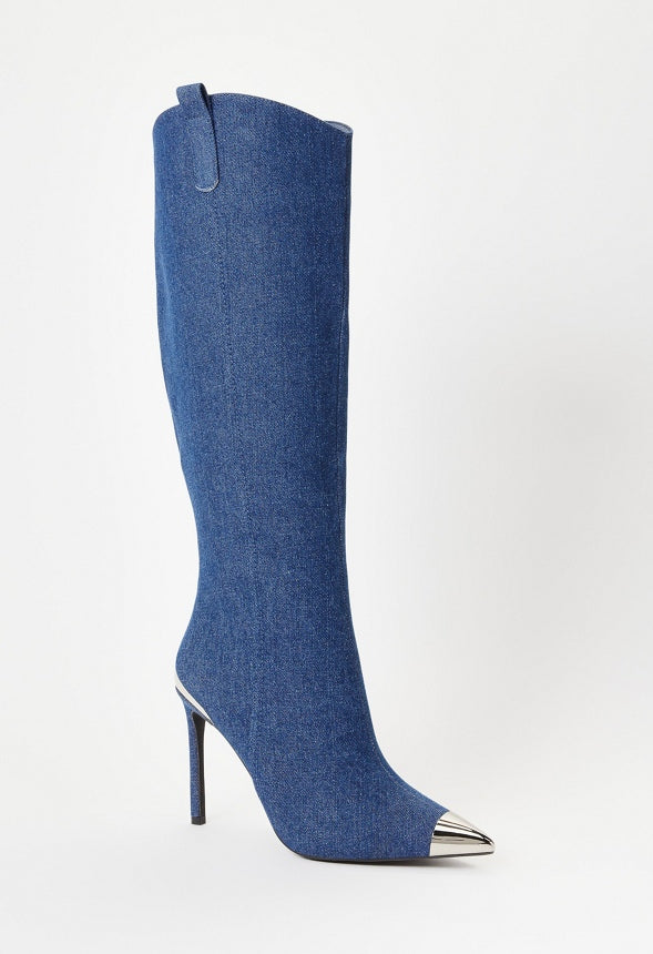 Melody Western Boot Dark Denim