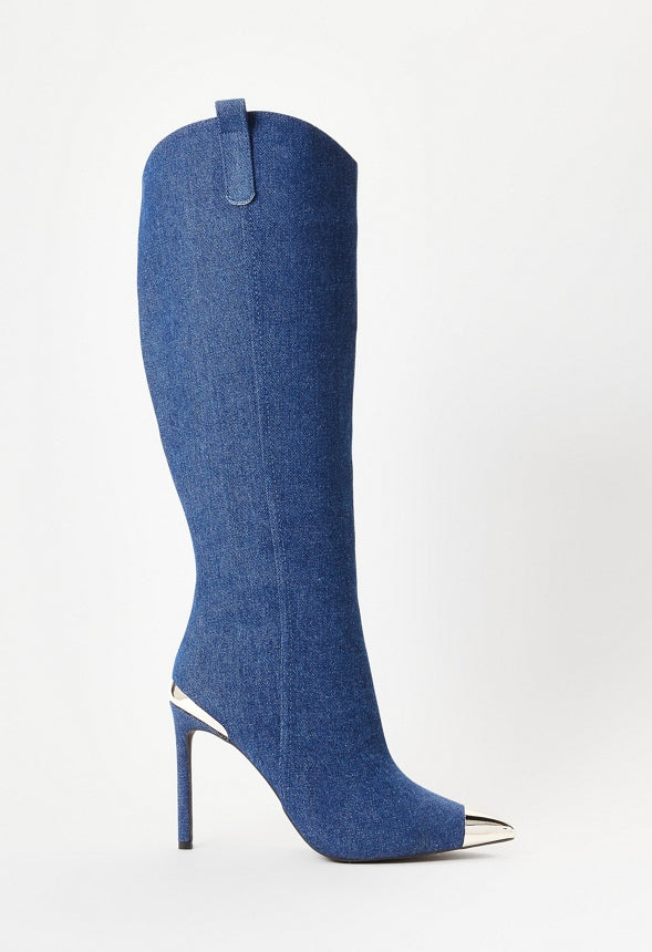 Melody Western Boot Dark Denim