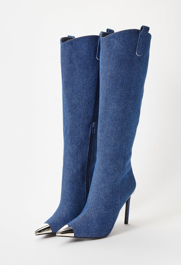 Melody Western Boot Dark Denim