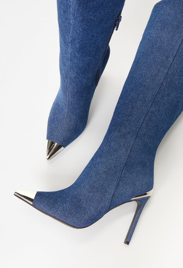 Melody Western Boot Dark Denim