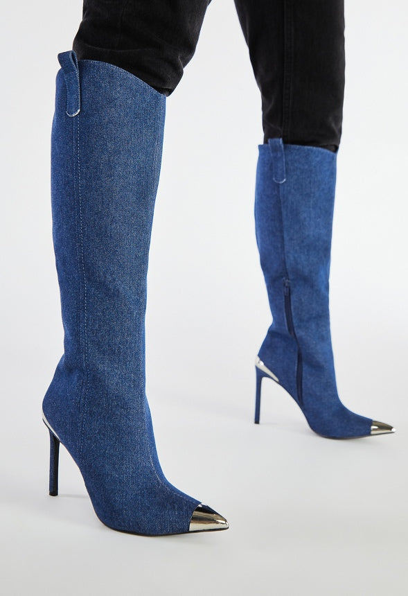 Melody Western Boot Dark Denim