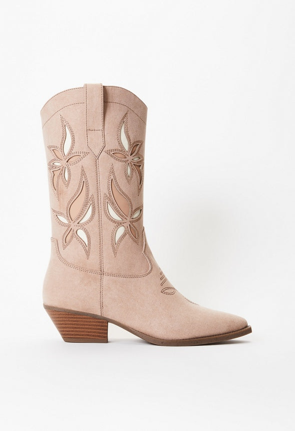 Josie Western Boot Warm Taupe Multi
