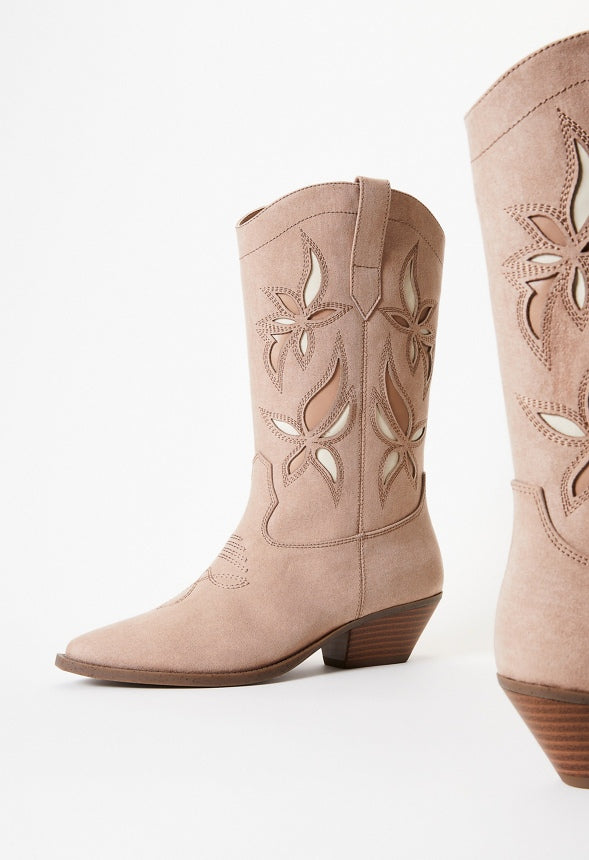 Josie Western Boot Warm Taupe Multi