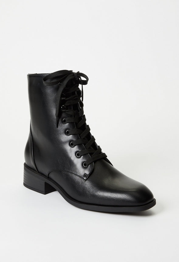 Aureile Lace Up Bootie Black