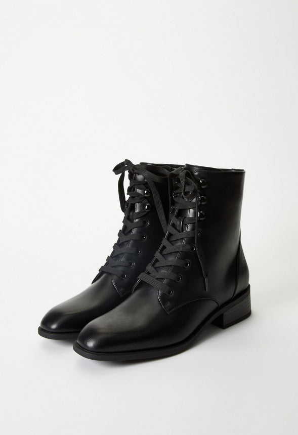 Aureile Lace Up Bootie Black