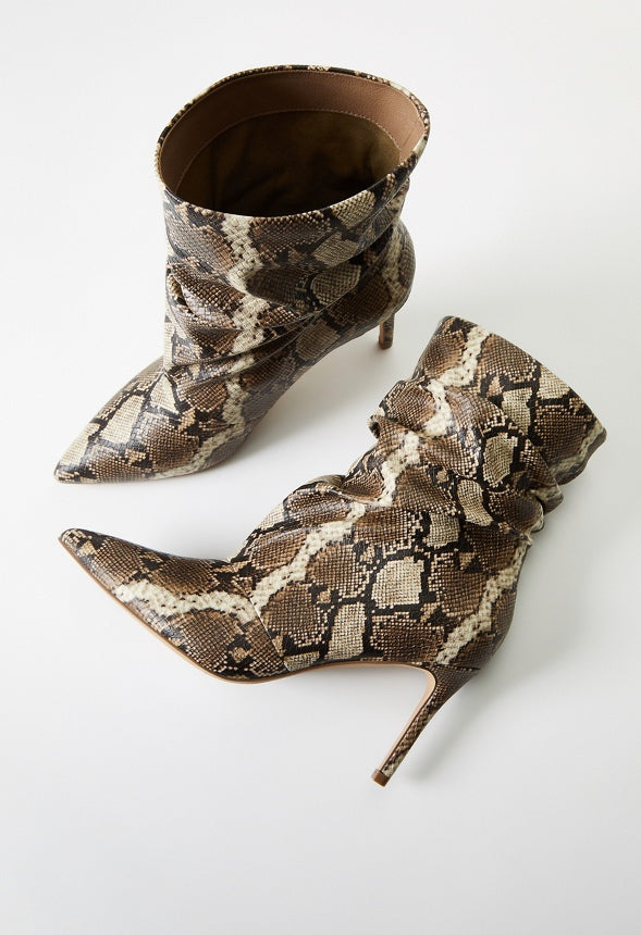 Natalia Stiletto Bootie Brown Multi