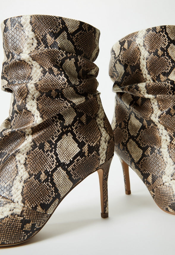 Natalia Stiletto Bootie Brown Multi