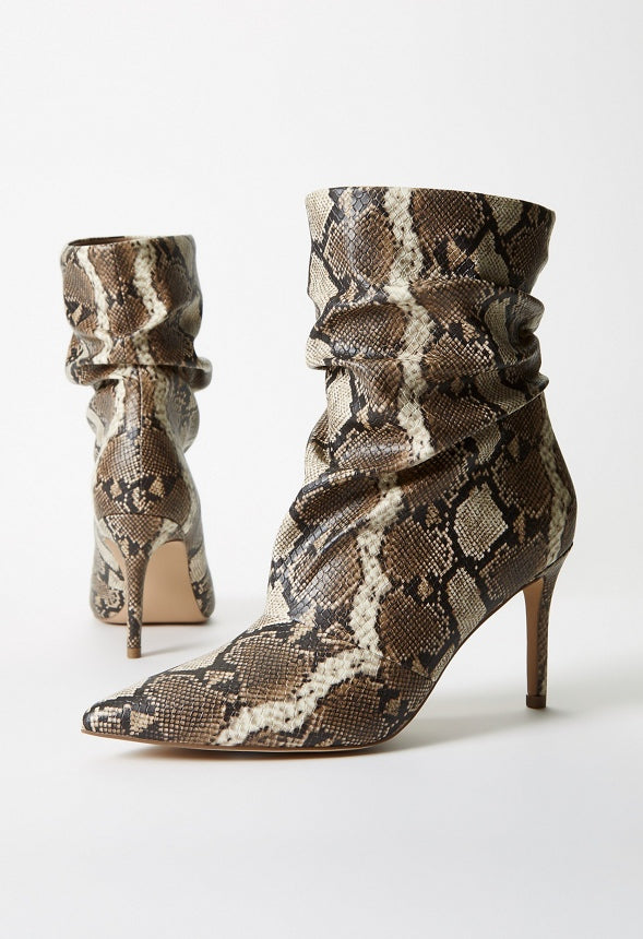 Natalia Stiletto Bootie Brown Multi