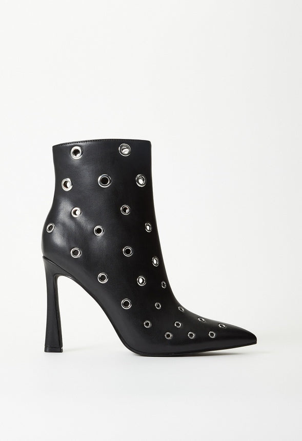 Rayven Stiletto Bootie Black/ Silver