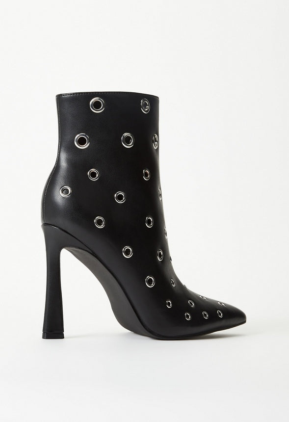 Rayven Stiletto Bootie Black/ Silver