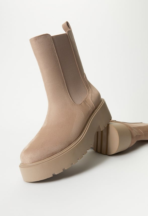 Saige Chelsea Bootie Taupe