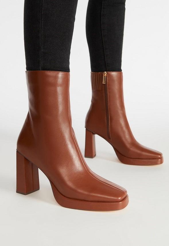 Verity Ankle Boot Leather Brown