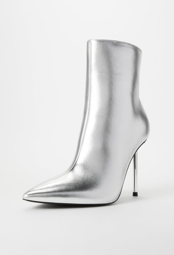 Priya Stiletto Bootie Silver