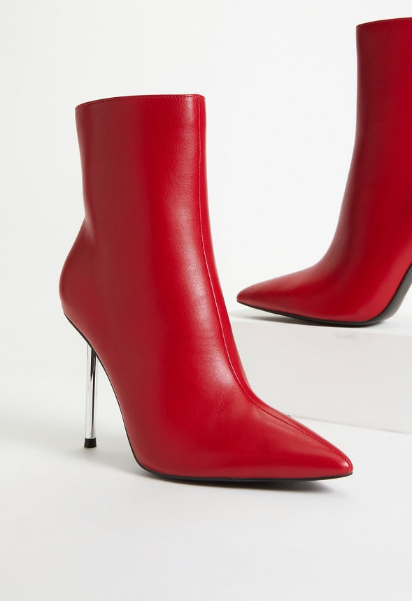 Priya Stiletto Bootie Salsa Red