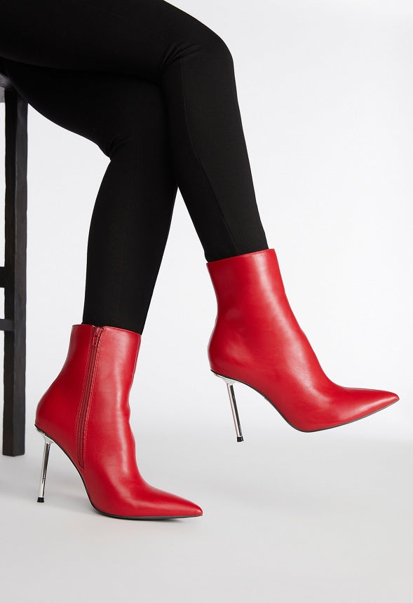 Priya Stiletto Bootie Salsa Red