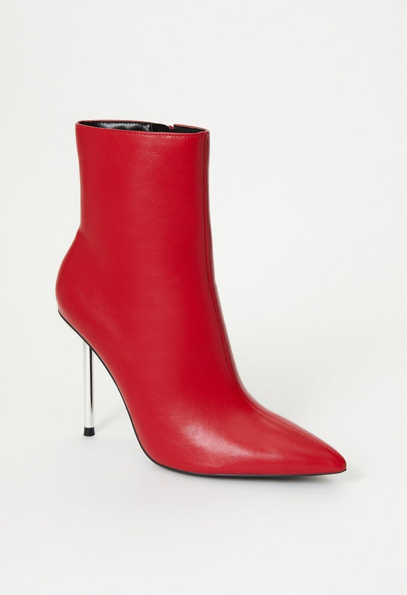 Priya Stiletto Bootie Salsa Red