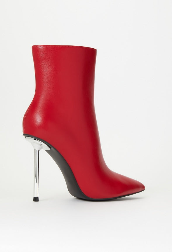 Priya Stiletto Bootie Salsa Red