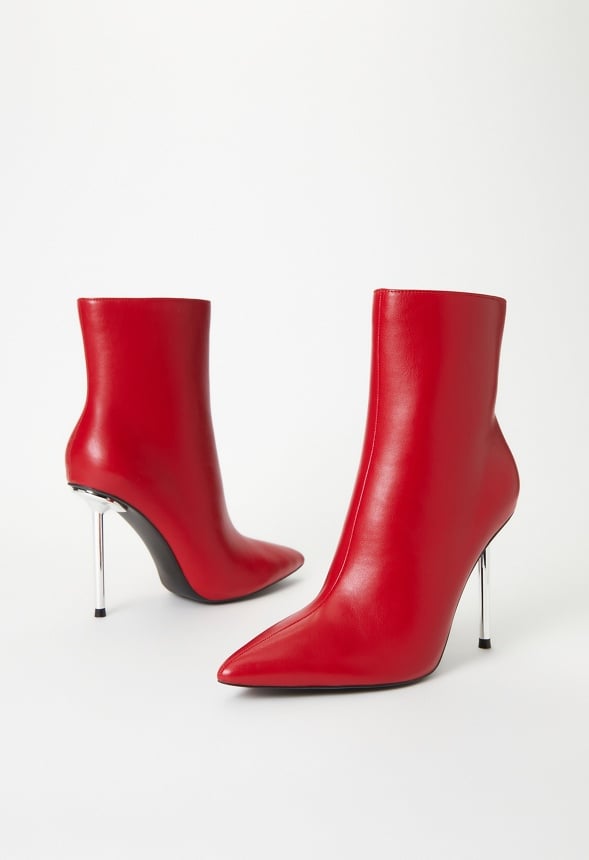 Priya Stiletto Bootie Salsa Red