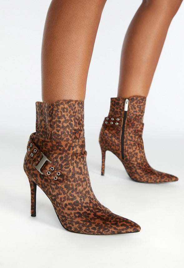 Kira Stiletto Bootie Leopard
