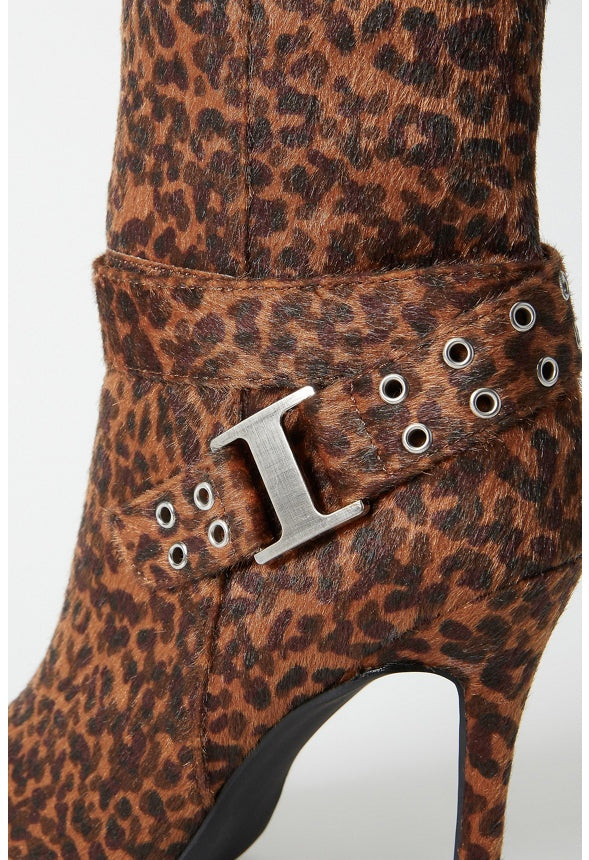 Kira Stiletto Bootie Leopard