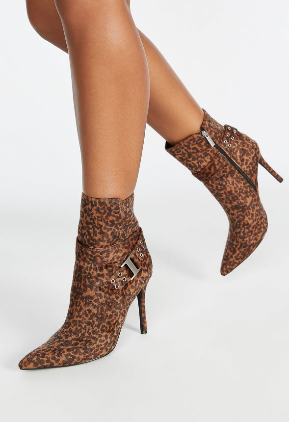 Kira Stiletto Bootie Leopard