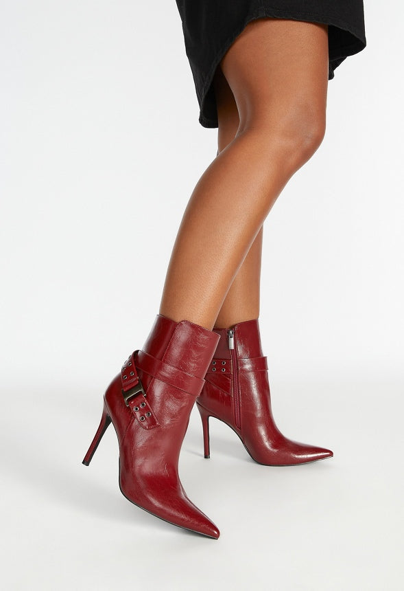 Kira Stiletto Bootie Cabernet Red