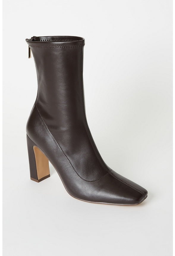 Maddie Heeled Bootie Cacao Brown
