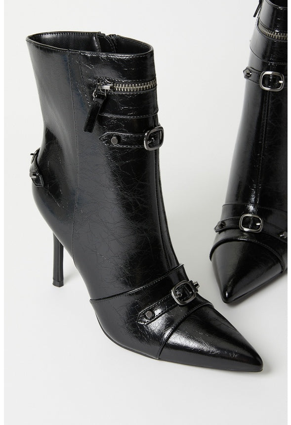 Tae Stiletto Bootie Black