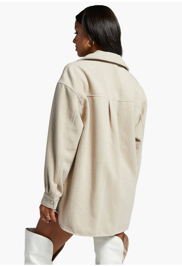 WOOL SHACKET Marshmallow