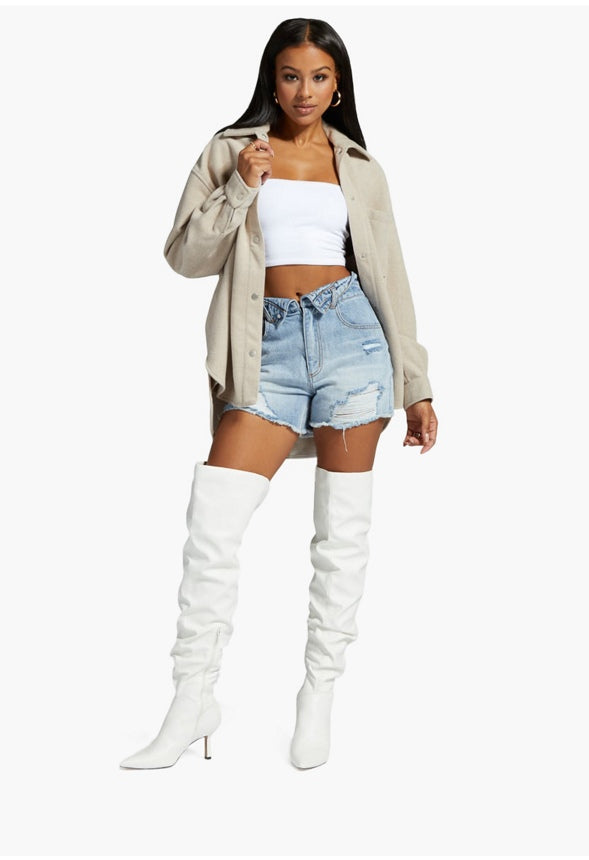 WOOL SHACKET Marshmallow