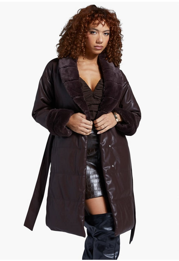 FUR COAT Chocolate Plum