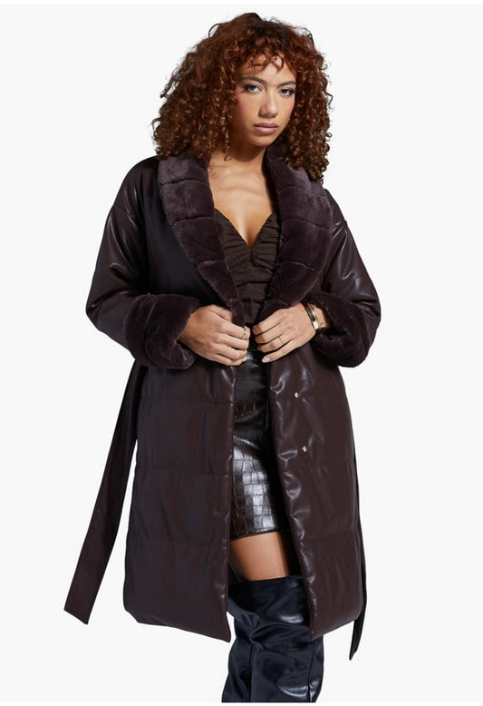 FUR COAT Chocolate Plum