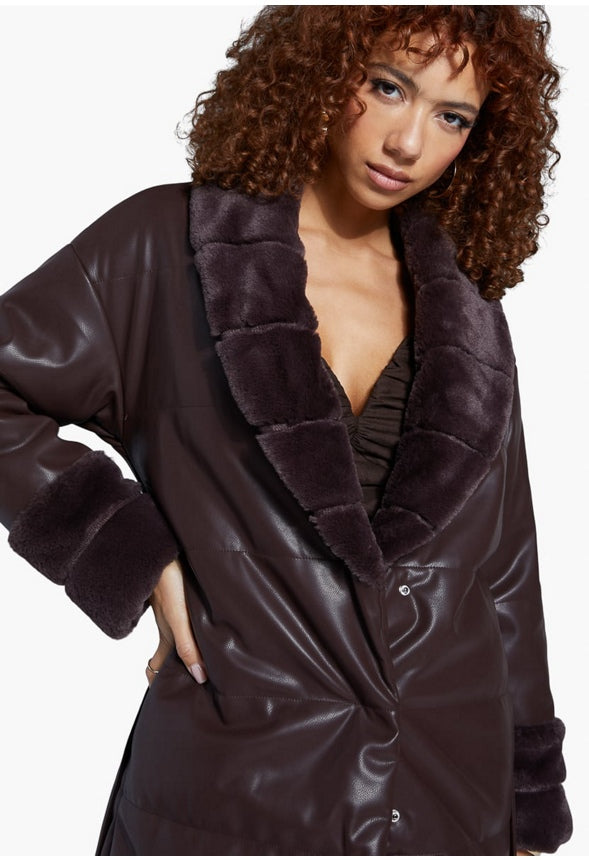 FUR COAT Chocolate Plum