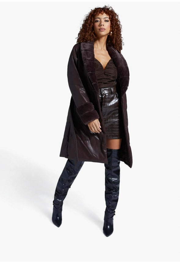 FUR COAT Chocolate Plum