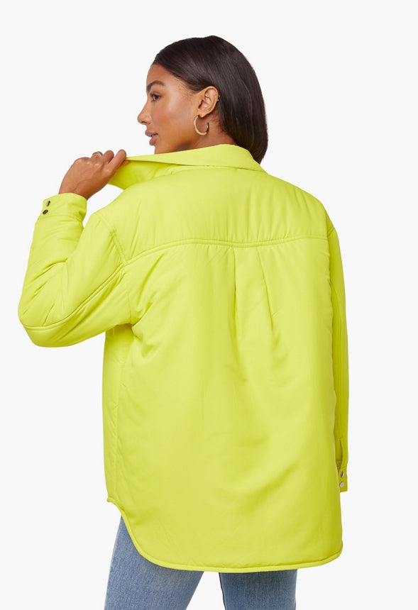 Shacket Puffer Jacket Sulphur Spring Green